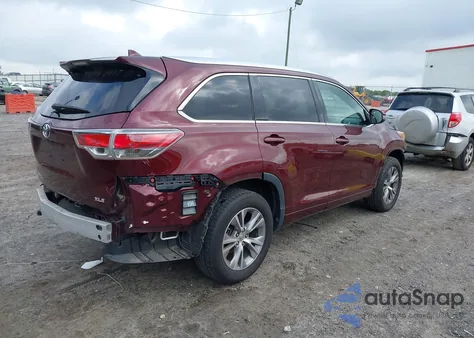2015 Toyota Highlander Xle V6 из США, поврежденный, VIN 5TDKKRFH4FS039538